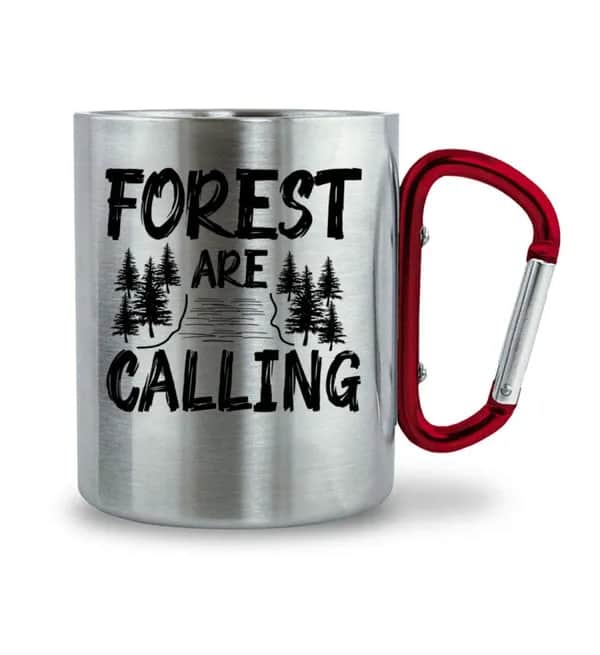Forest are calling - Edelstahltasse mit Karabinergriff