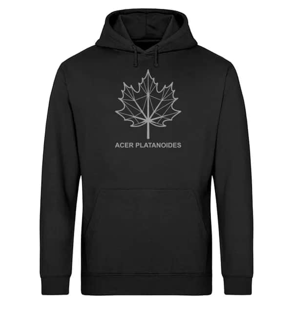 Spitzahornblatt Linien - Unisex Basic Bio Hoodie