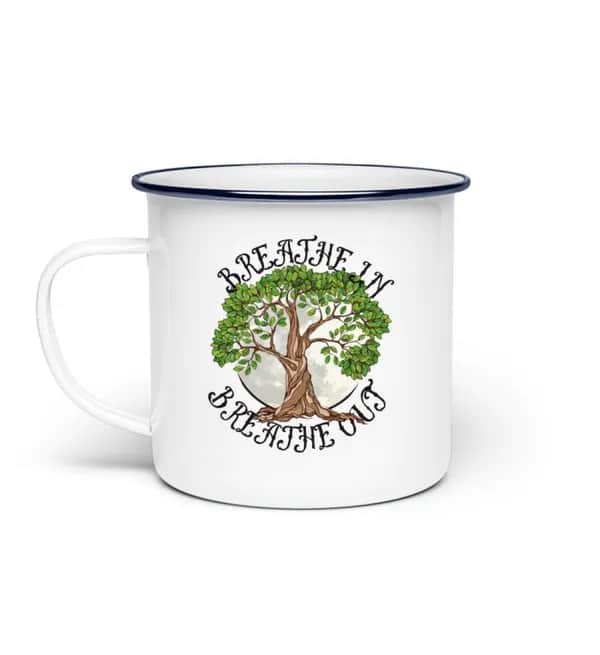 Breathe in - Emaille Tasse