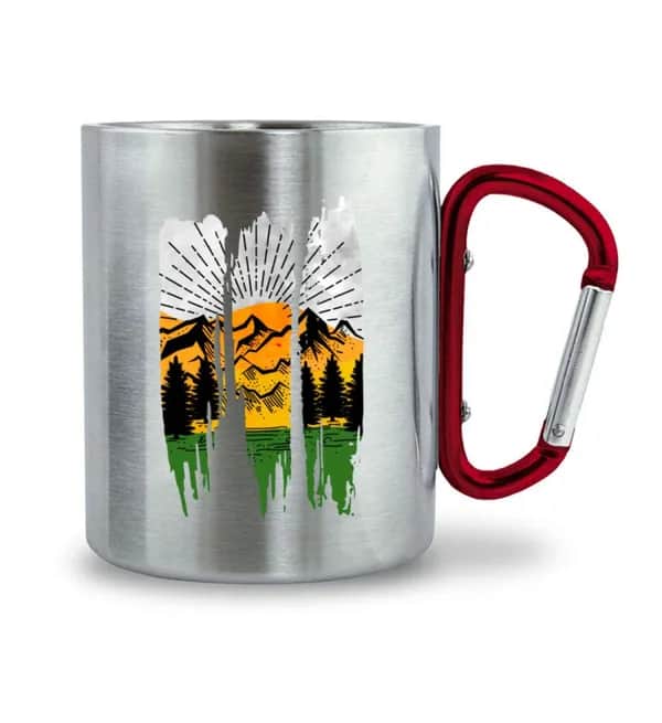 Lovely Nature Brush - Edelstahltasse mit Karabinergriff
