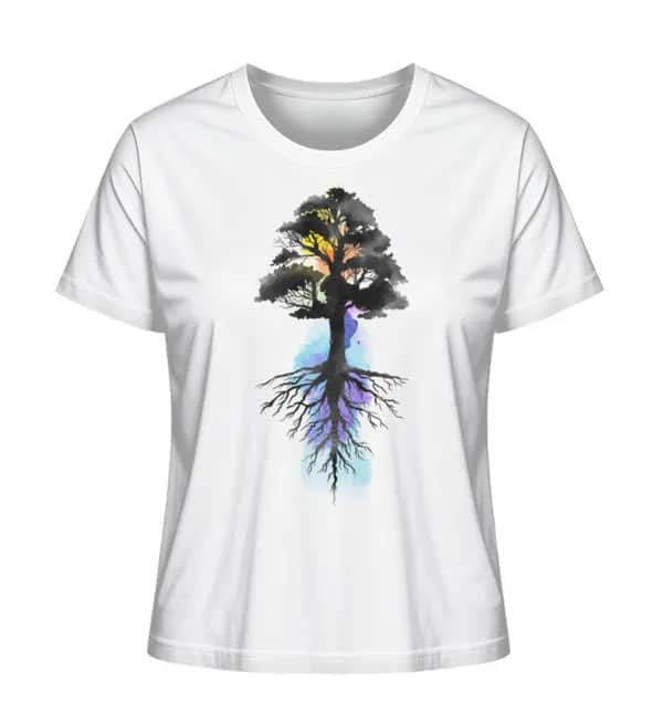 Watercolor Tree - Damen Premium Bio Shirt