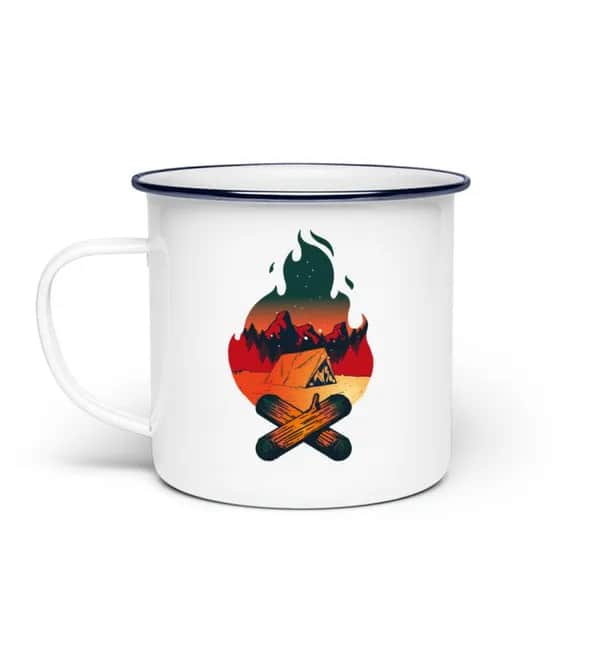 Lagerfeuer - Emaille Tasse