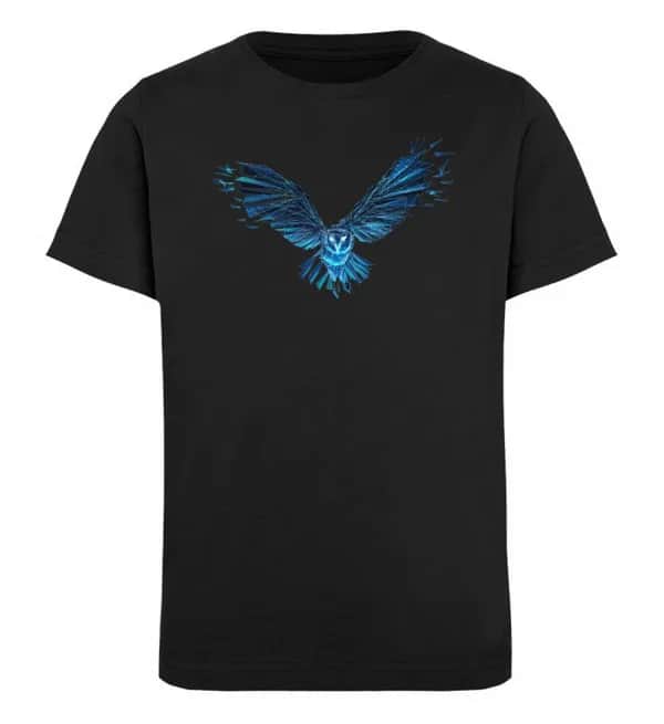 Blaue Eule  - Kinder Bio T-Shirt