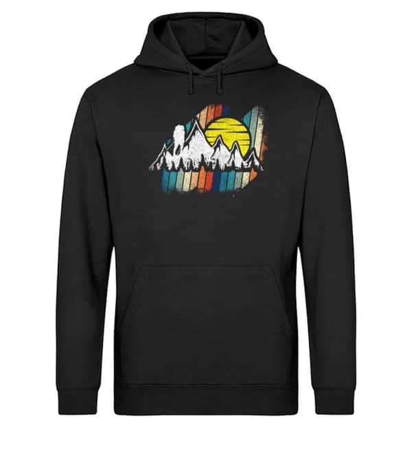 Berge mit Sonne - Unisex Basic Bio Hoodie