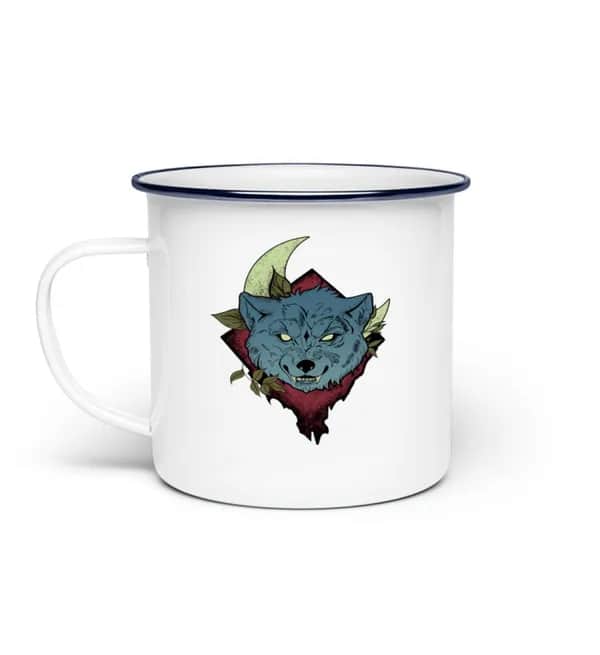 Bad wolf - Emaille Tasse