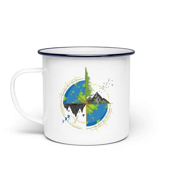 Nature earth - Emaille Tasse