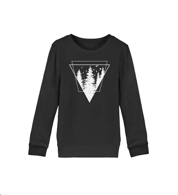 Wald im Dreieck  - Kinder Bio Sweatshirt