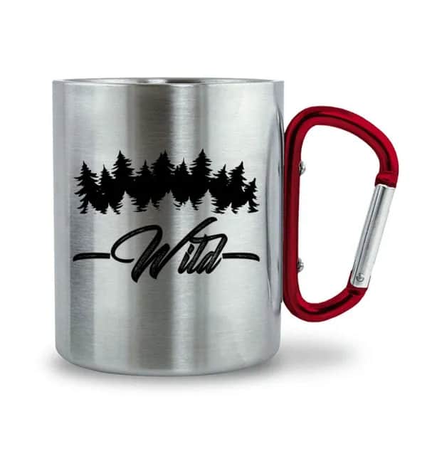 Wild - Edelstahltasse mit Karabinergriff