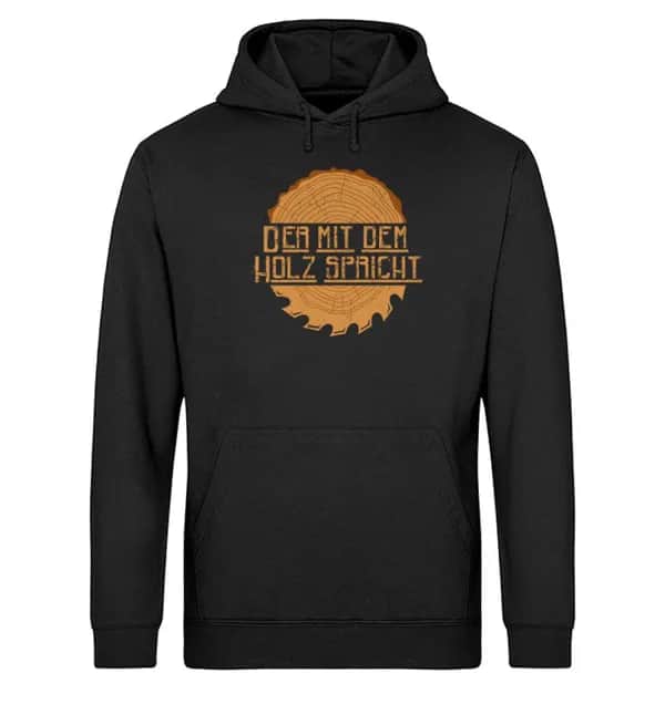 Der mit dem Holz spricht - Unisex Basic Bio Hoodie