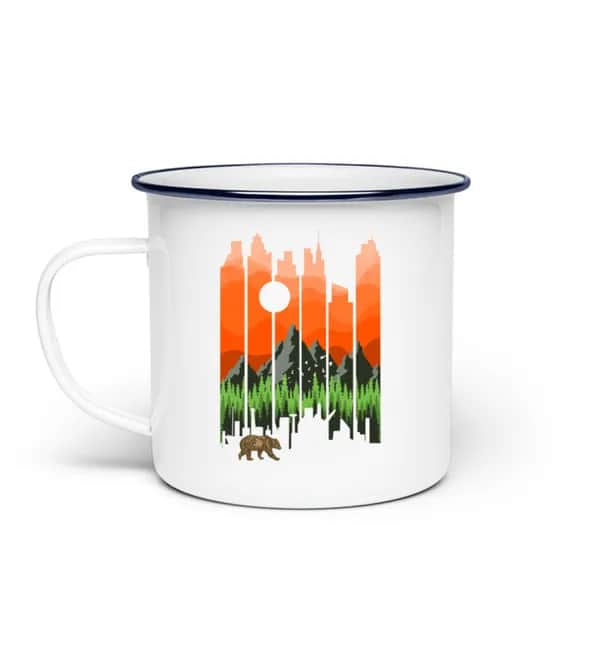 Nature Landscape Sunset - Emaille Tasse