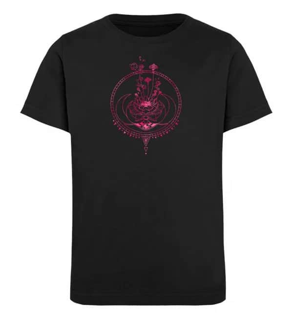 Lotusblume mit Monden pink - Kinder Bio T-Shirt