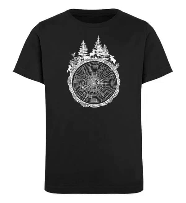 Wald auf Baumquerschnitt  - Kinder Bio T-Shirt