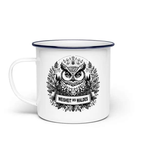 Weisheit des Waldes - Emaille Tasse