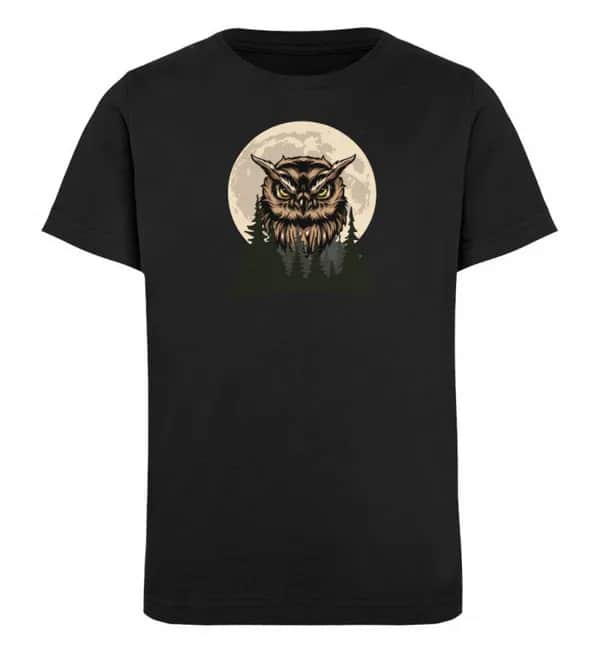 Eule Wald Mond  - Kinder Bio T-Shirt