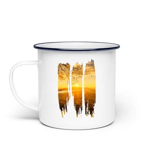 Lovely Nature Brush 2 - Emaille Tasse