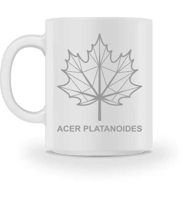 Spitzahornblatt Linien - Tasse