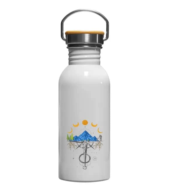 Harmonie der Berge - Edelstahl Trinkflasche
