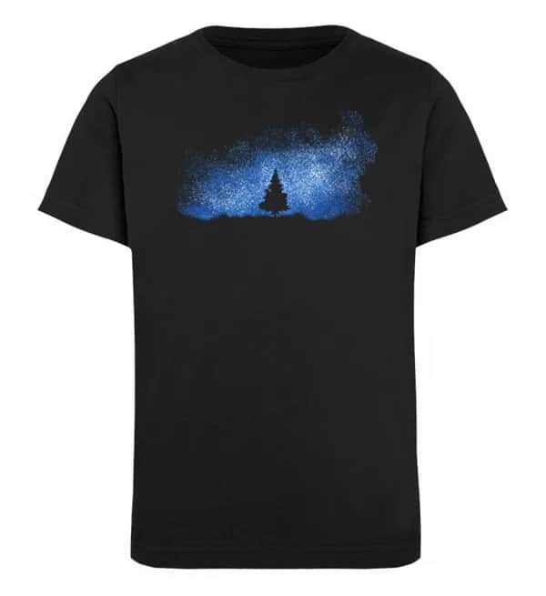 Baum im Sternenhimmel blau - Kinder Bio T-Shirt