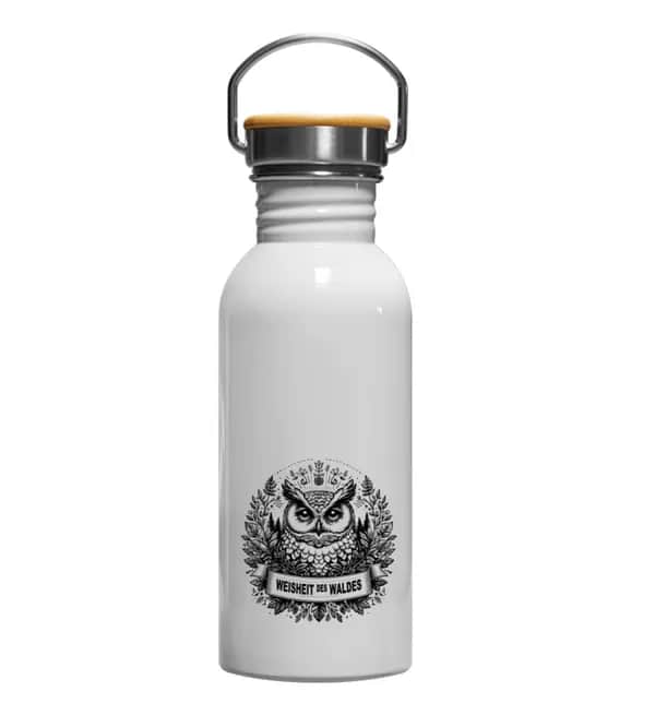 Weisheit des Waldes - Edelstahl Trinkflasche