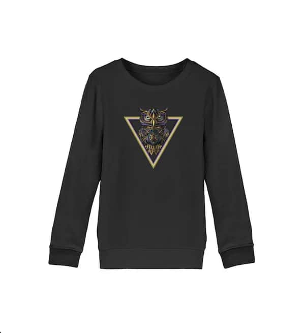 Eule im Dreieck  - Kinder Bio Sweatshirt
