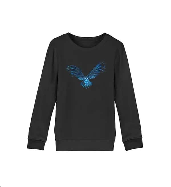 Blaue Eule - Kinder Bio Sweatshirt