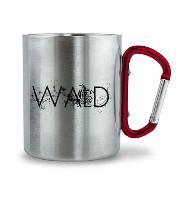 Wald - Edelstahltasse mit Karabinergriff