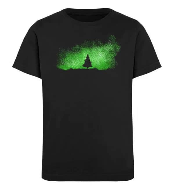 Baum im Sternenhimmel grün - Kinder Bio T-Shirt