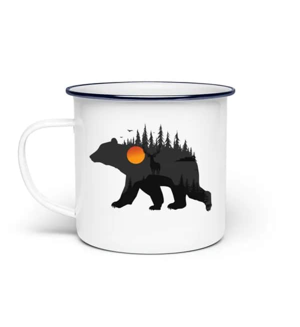 Waldbär - Emaille Tasse