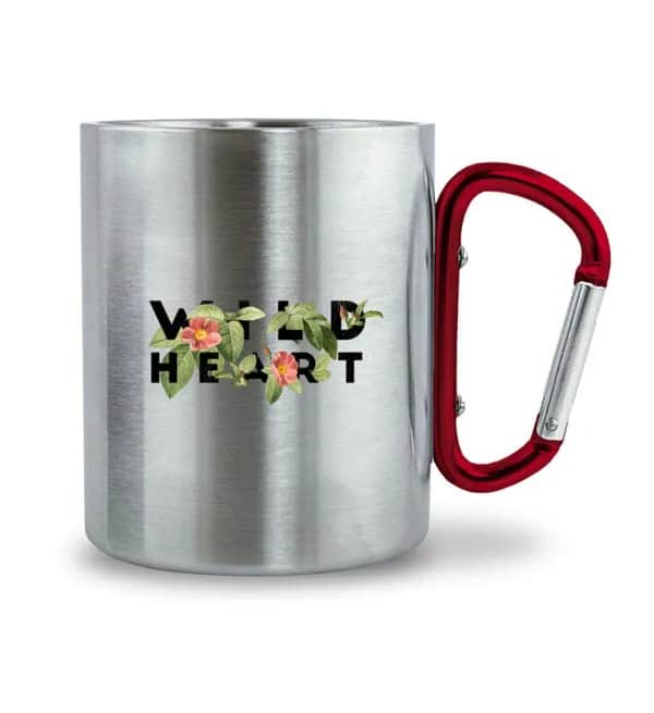 Wild Heart - Edelstahltasse mit Karabinergriff
