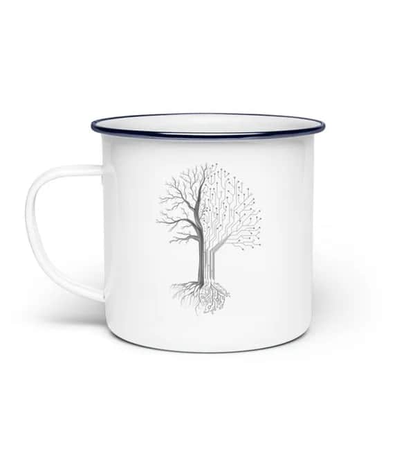 Tree Digital - Emaille Tasse