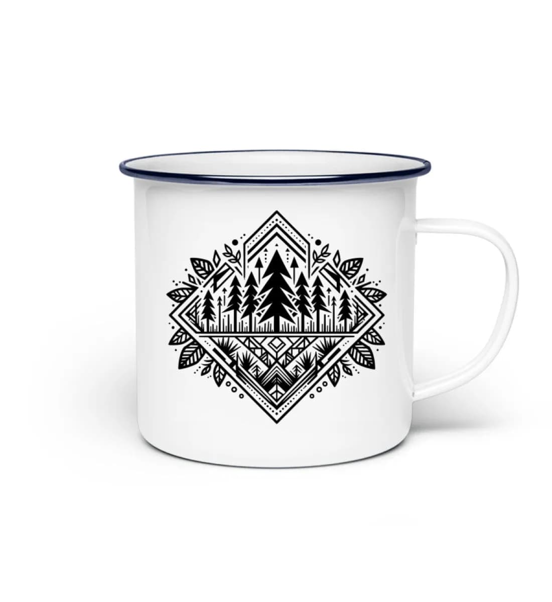 Pine trees - Emaille Tasse 2