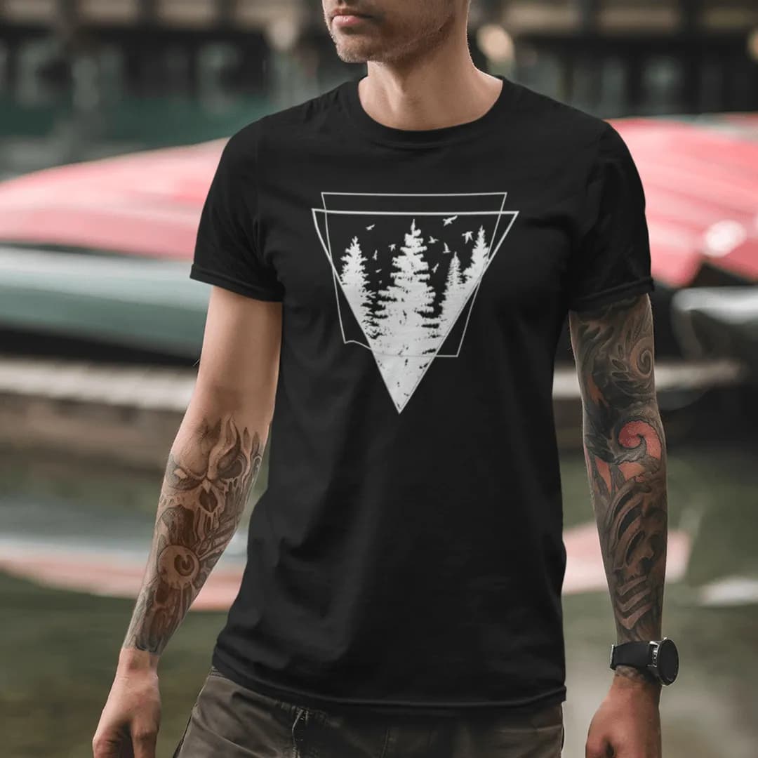Wald im Dreieck - Herren Premium Bio Shirt 2