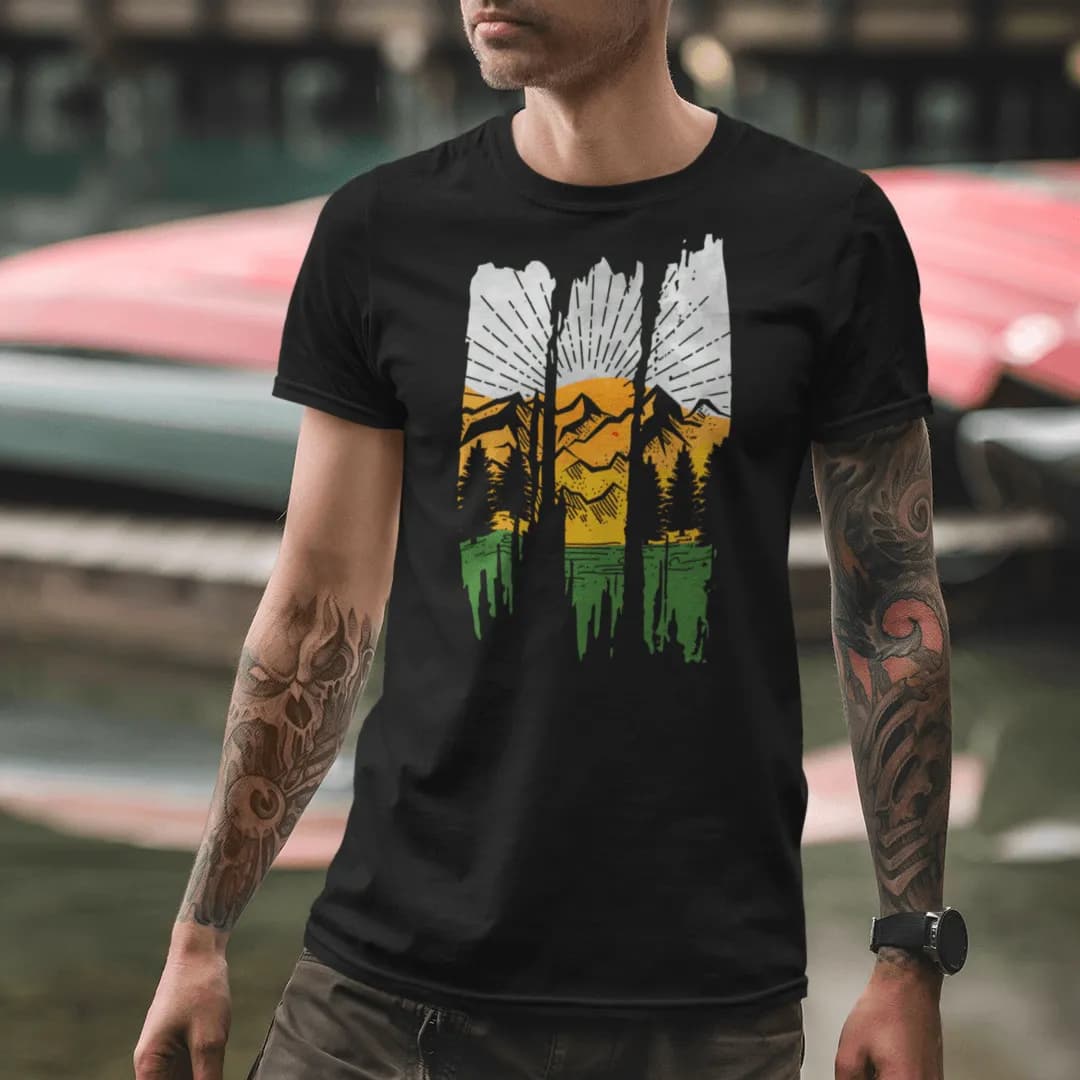 Lovely Nature Brush - Herren Premium Bio Shirt 2