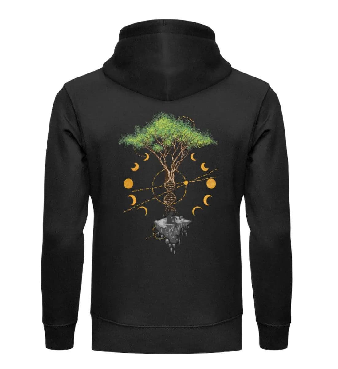Tree DNA Moon With Man Front- & Backprint - Unisex Premium Bio Hoodie 2