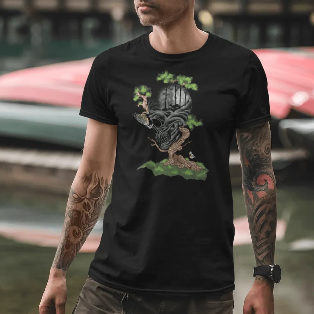 Tree Skull - Herren Premium Bio Shirt 2