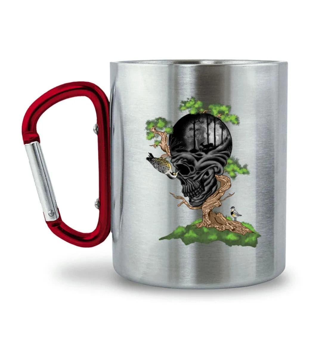 Tree Skull - Edelstahltasse mit Karabinergriff 2
