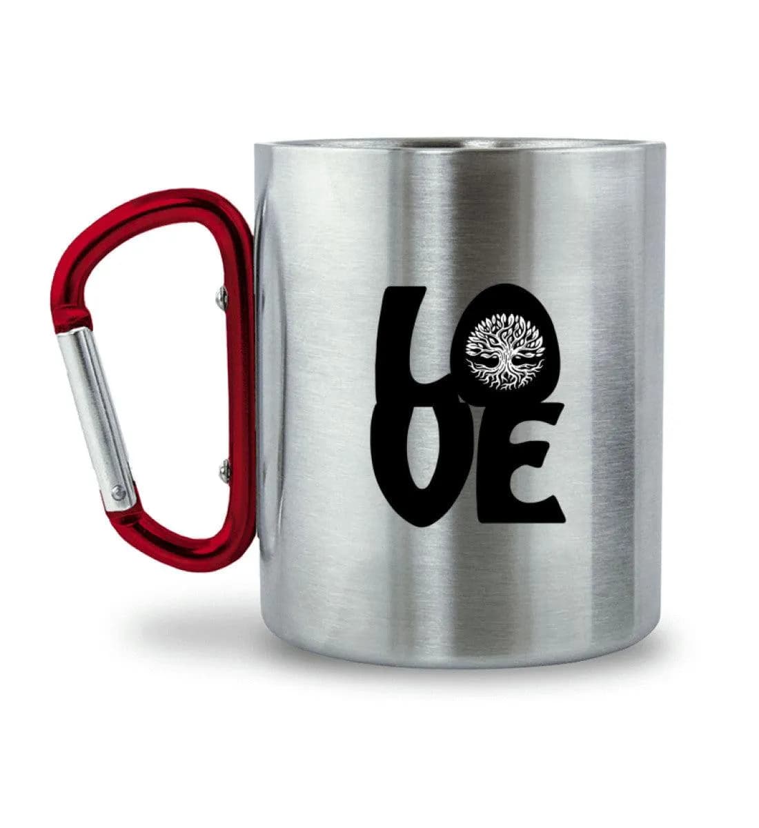 Love Tree - Edelstahltasse mit Karabinergriff 2