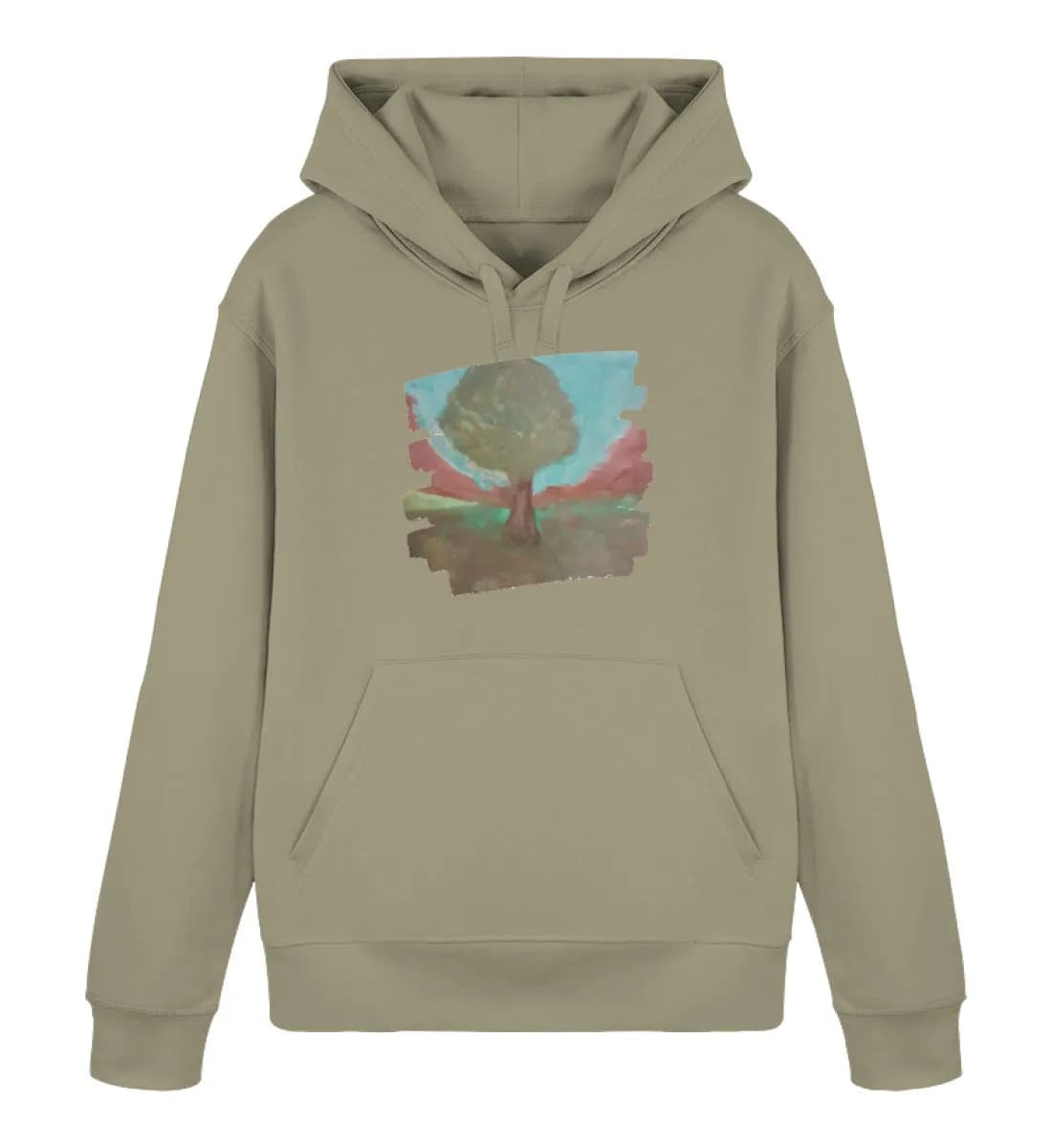 Baum im Tal  - Unisex Basic Bio Hoodie 3