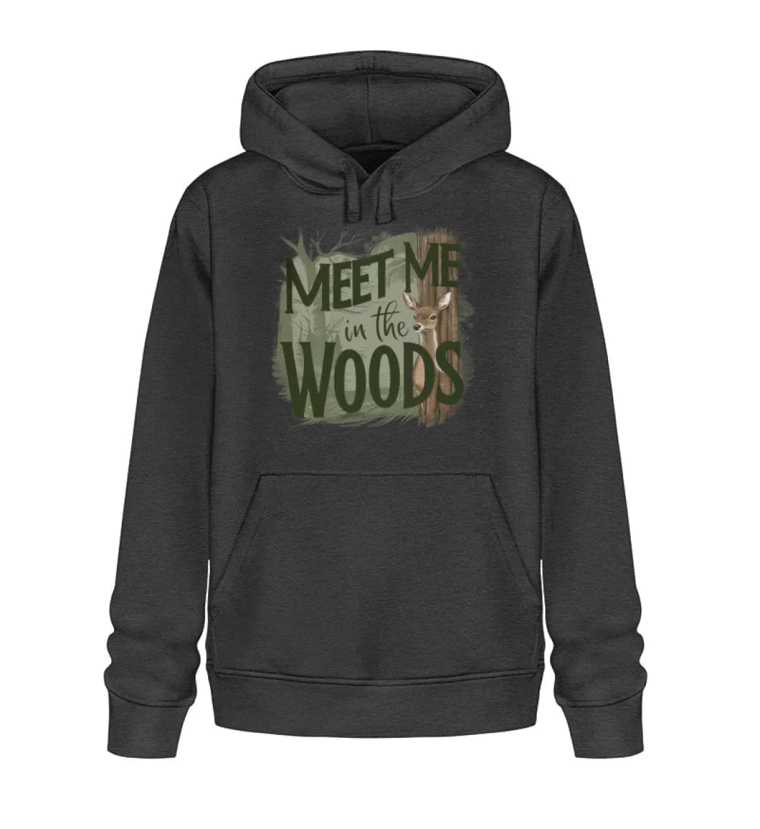Meet me in the woods deer - Unisex Basic Bio Hoodie 4