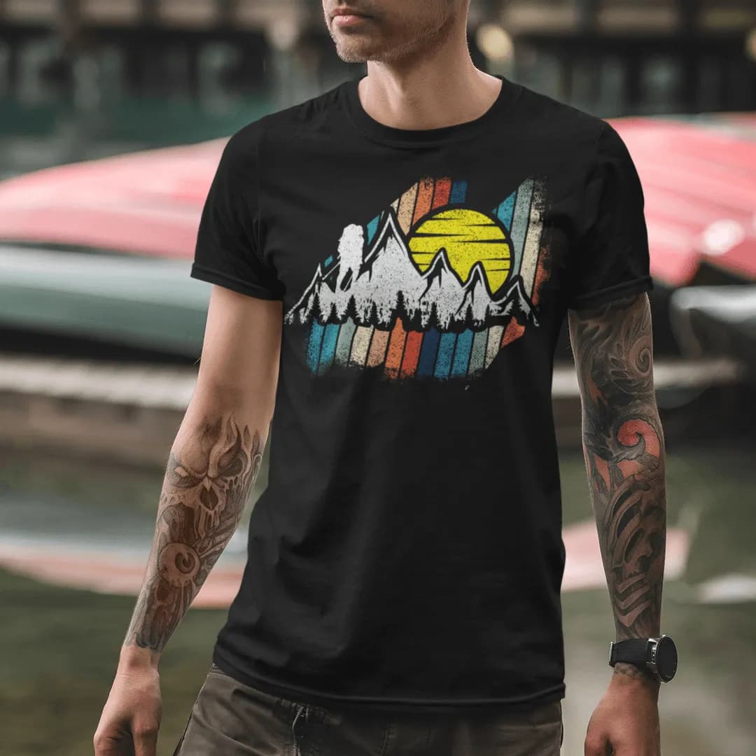 Berge mit Sonne - Herren Premium Bio Shirt 2