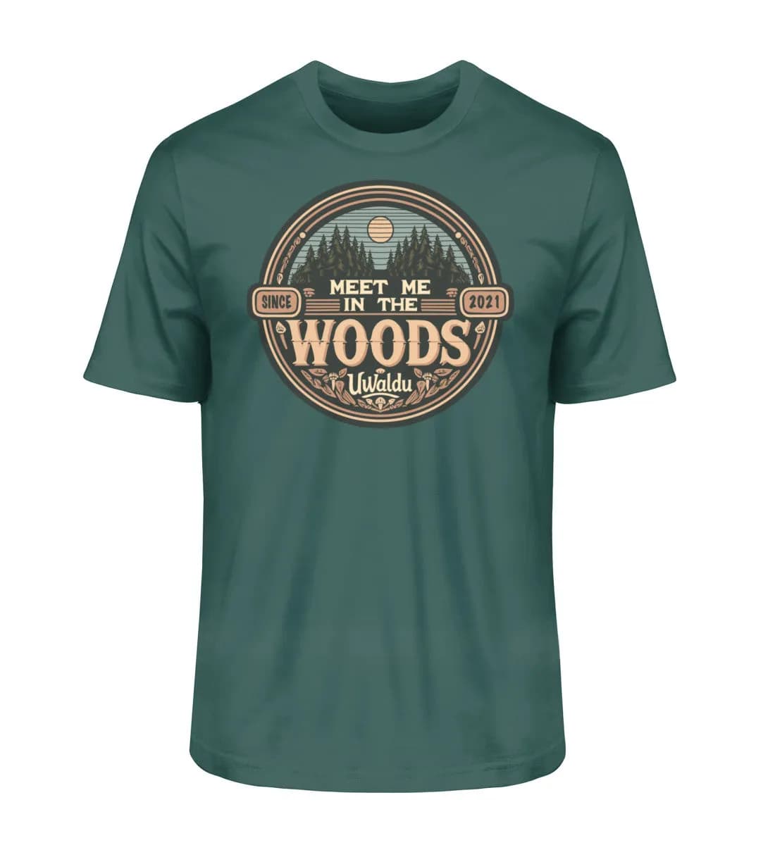 Meet me in the Woods round - Herren Premium Bio Shirt 5