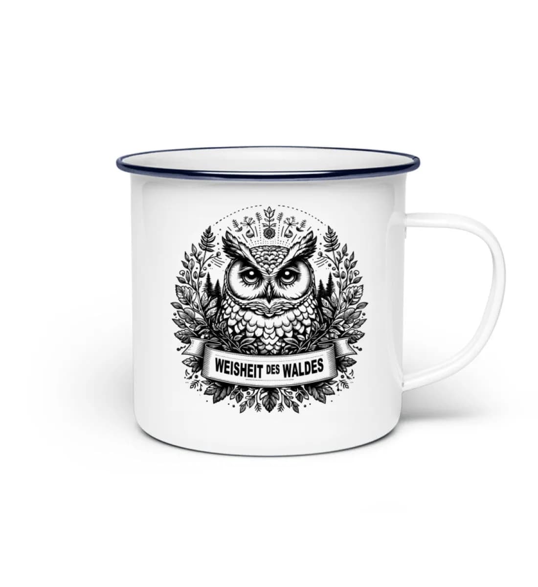 Weisheit des Waldes - Emaille Tasse 2