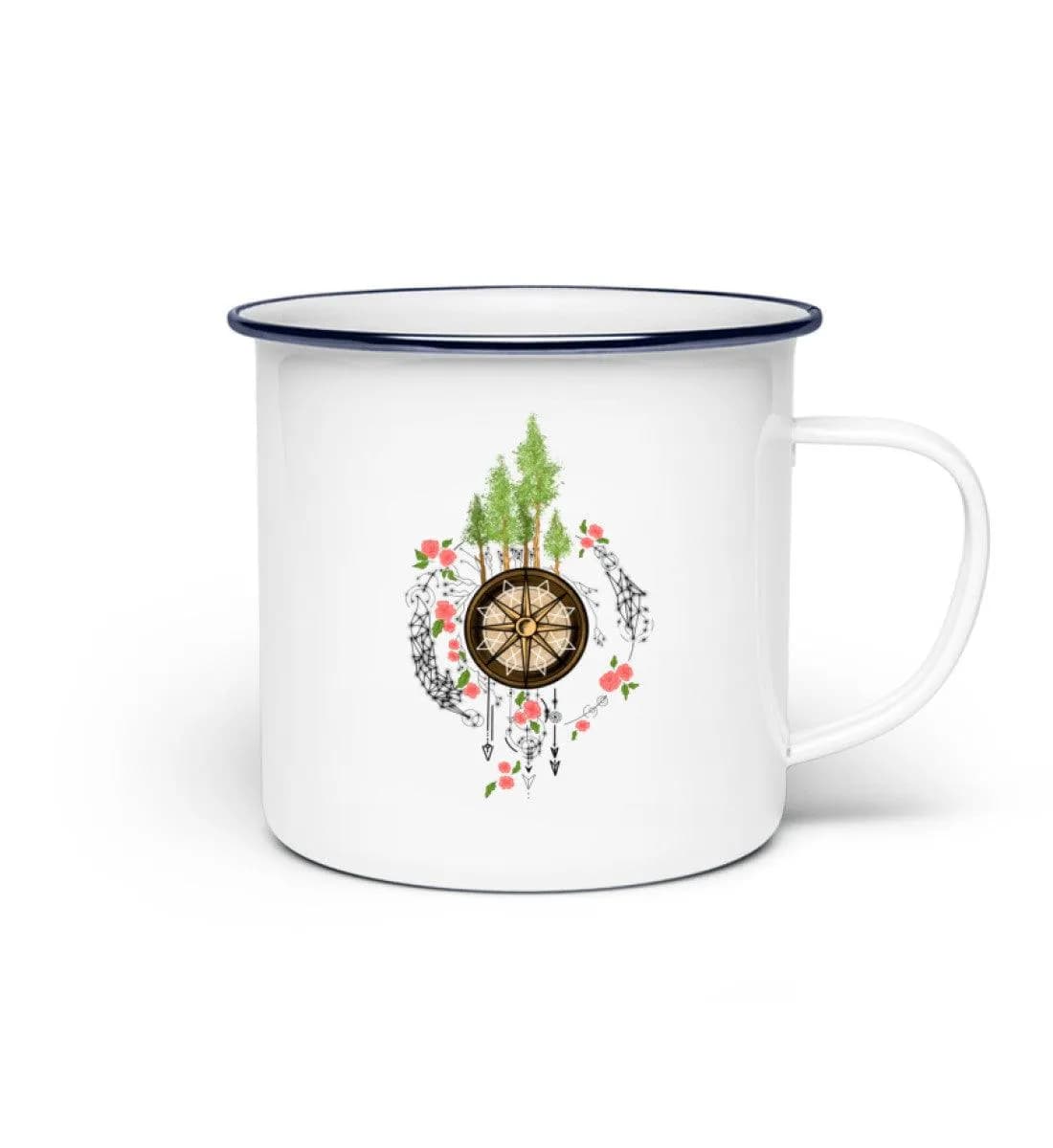 Compass of Nature - Emaille Tasse 2