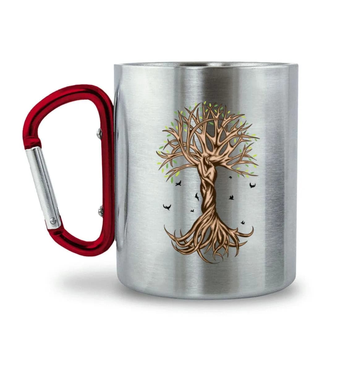 Tree Couple - Edelstahltasse mit Karabinergriff 2