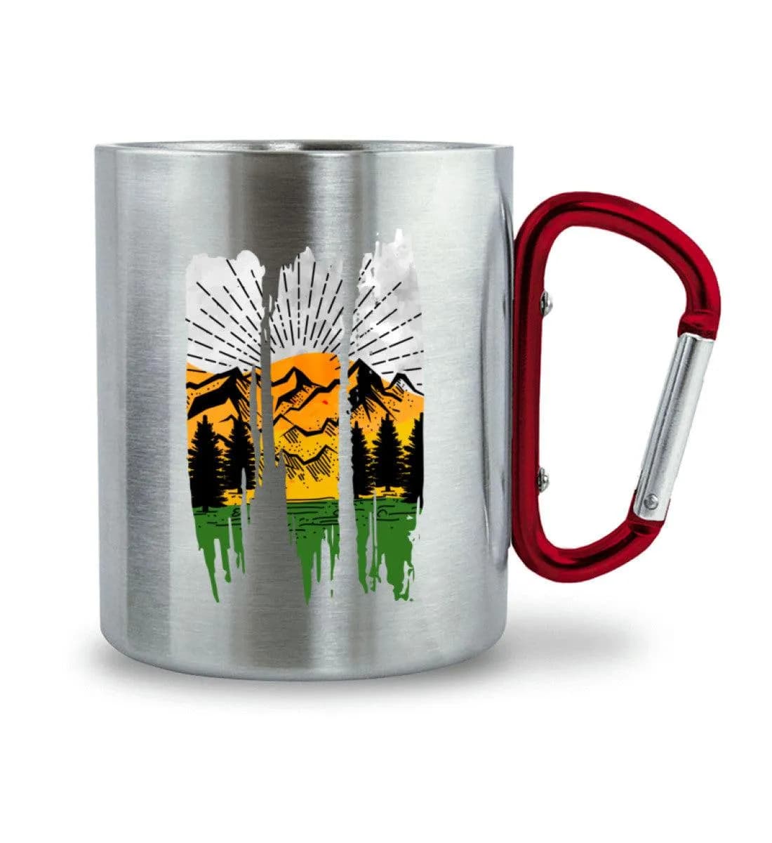 Lovely Nature Brush - Edelstahltasse mit Karabinergriff