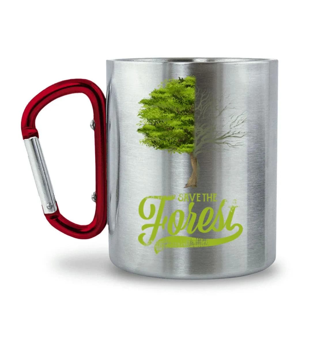 Save the forest - Edelstahltasse mit Karabinergriff 2