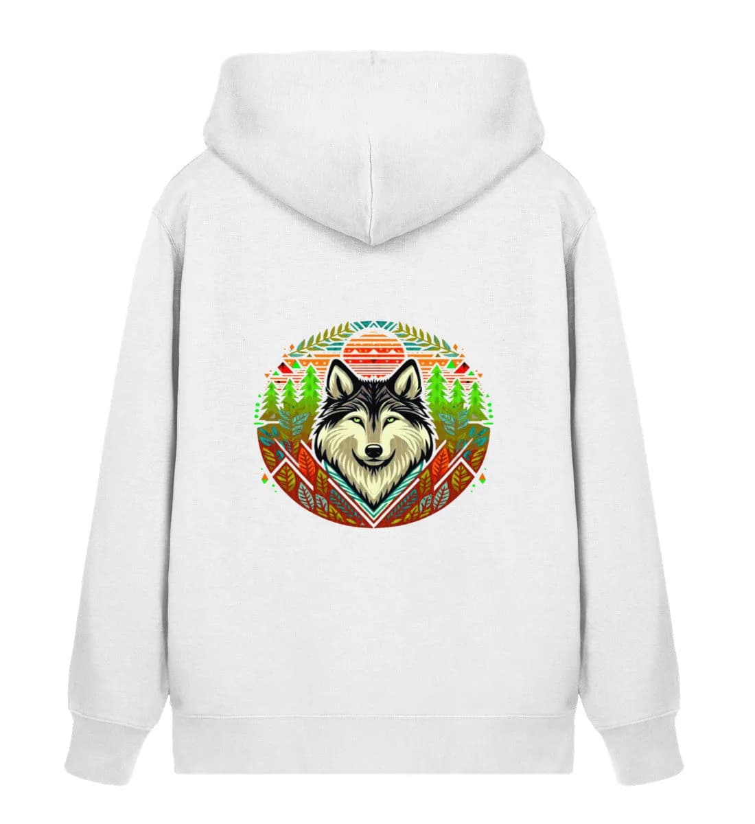 Der Wolf in den Bergen  - Unisex Organic Zipper 5