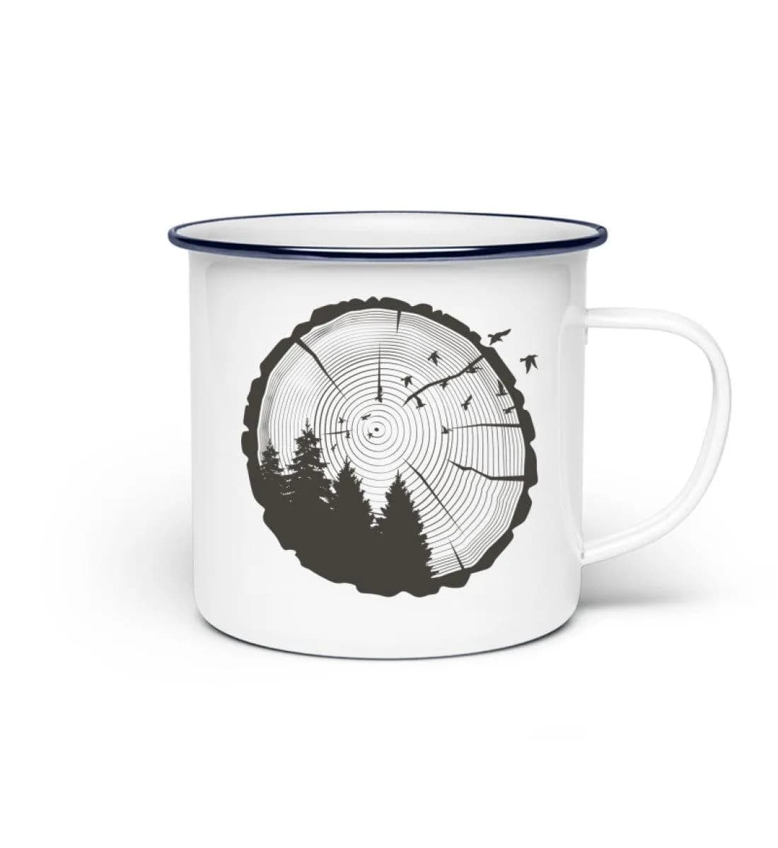 Wald im Stamm - Emaille Tasse 2