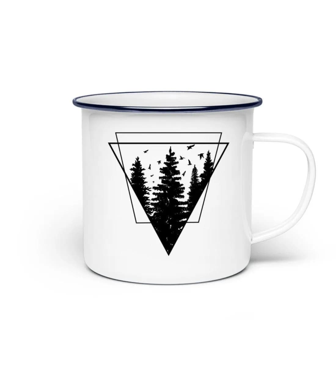 Wald im Dreieck - Emaille Tasse 2