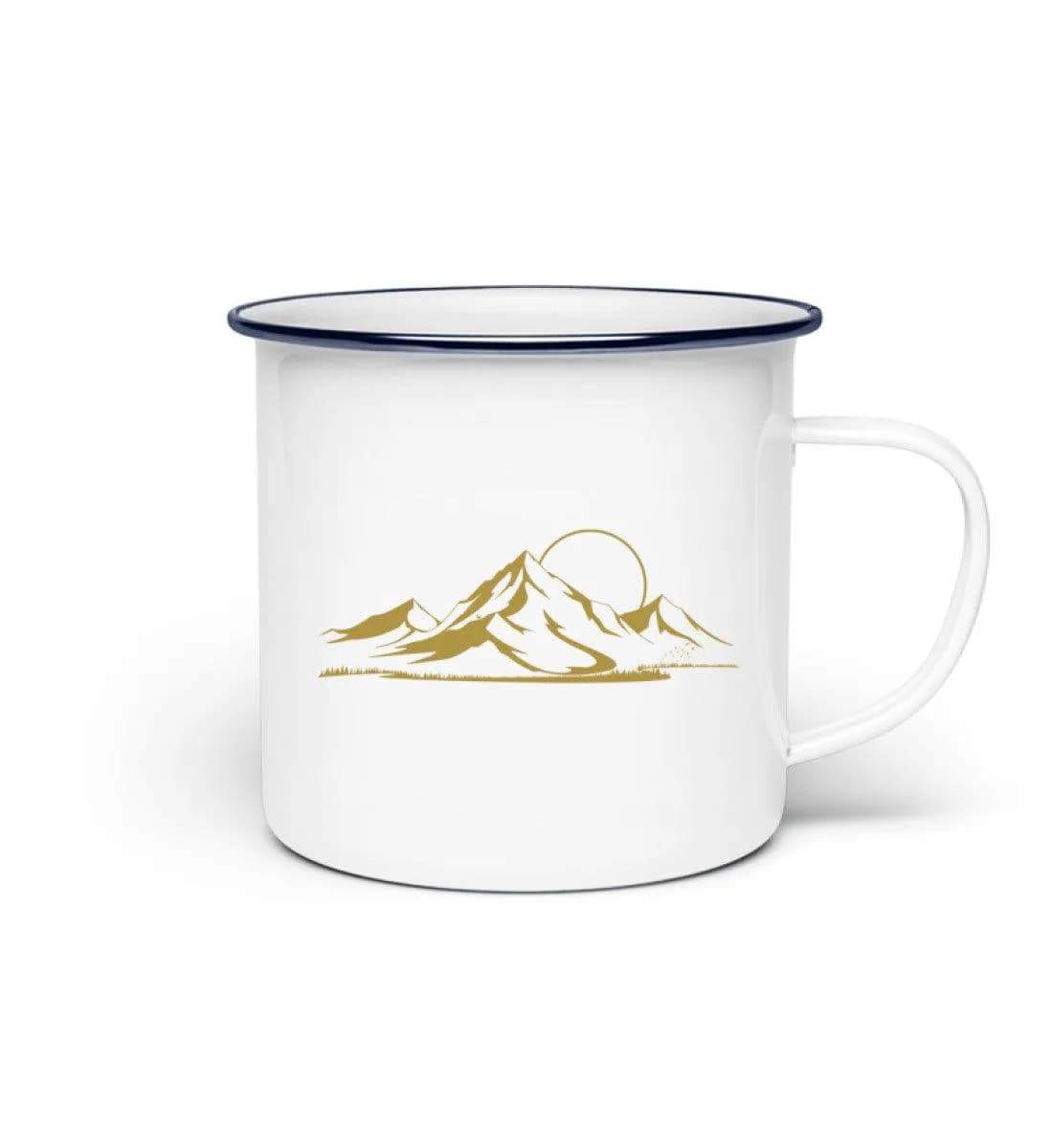 Berglandschaft gold - Emaille Tasse 2